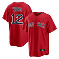 Davalo B.Red Sox #12 Connor Wong Player Red Home Game Stitched Jerseys