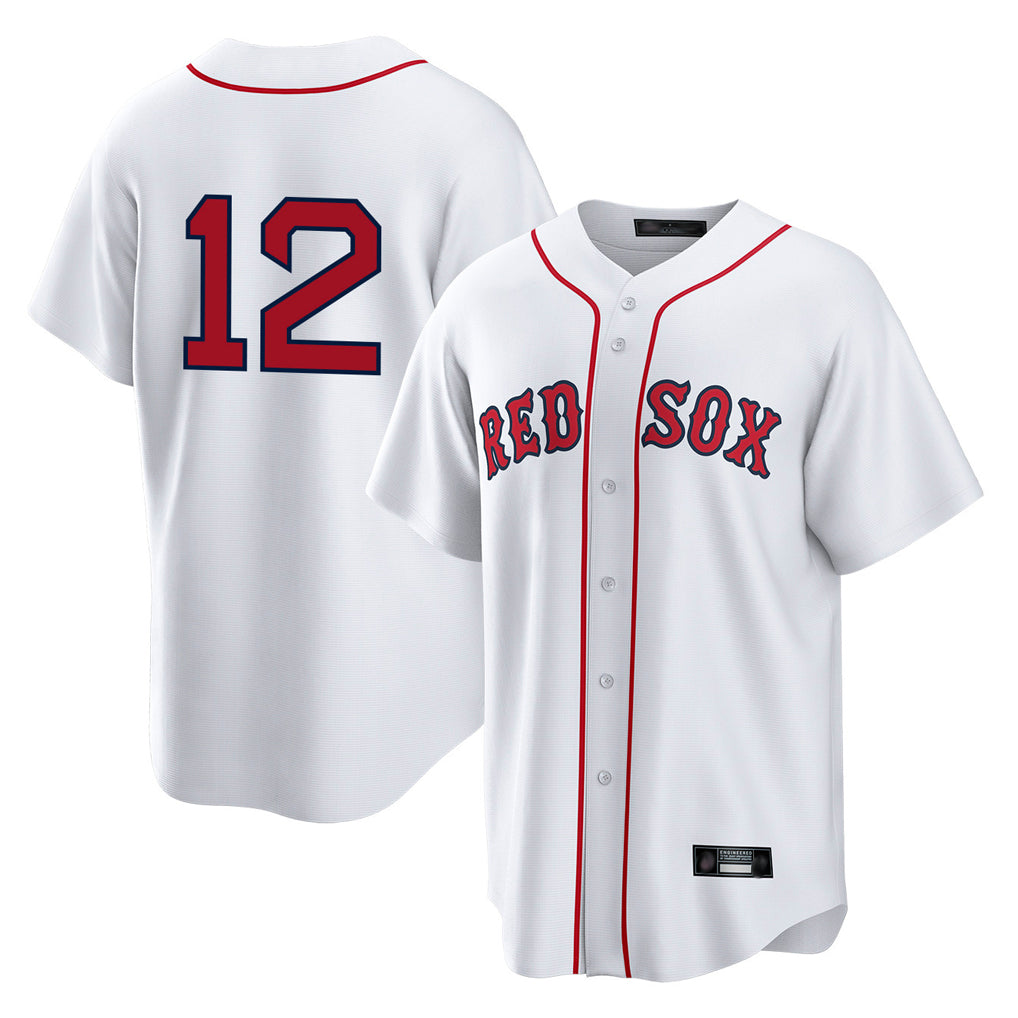 Davalo B.Red Sox #12 Connor Wong Player White Home Game Stitched Jerseys