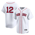 Davalo B.Red Sox #12 Connor Wong Player White Limited Home Game Stitched Jerseys