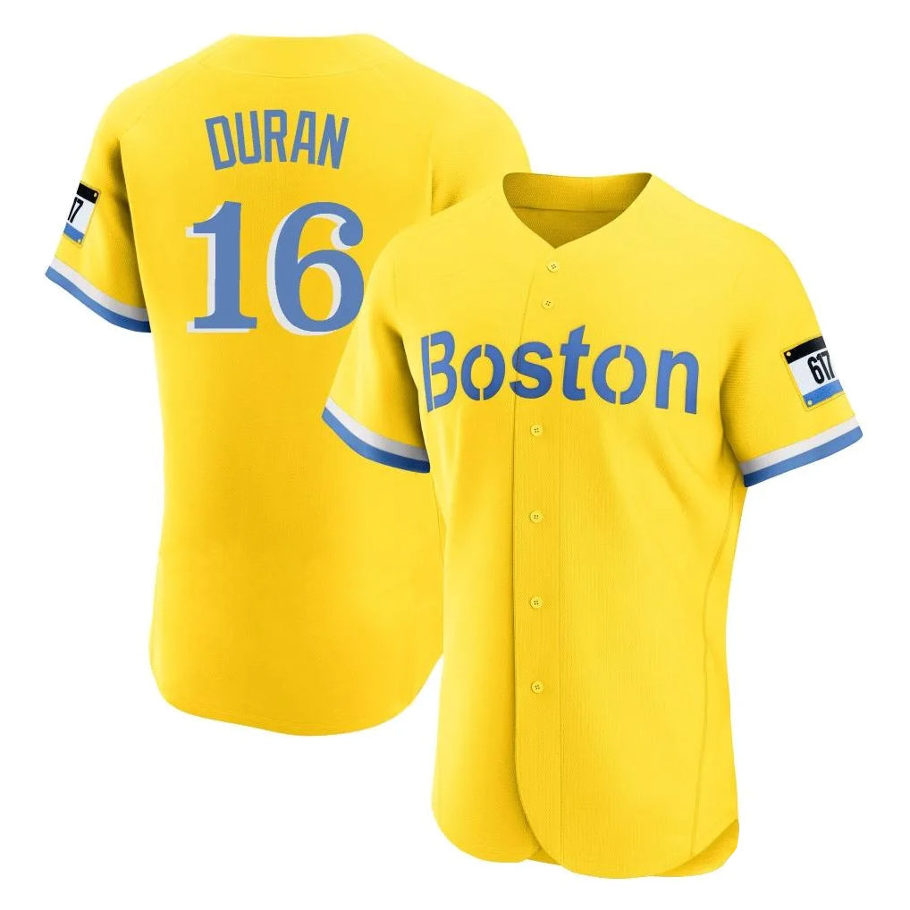 Davalo B.Red Sox #16 Jarren Duran Player Yellow Limited Elite Home Game Stitched Jersey