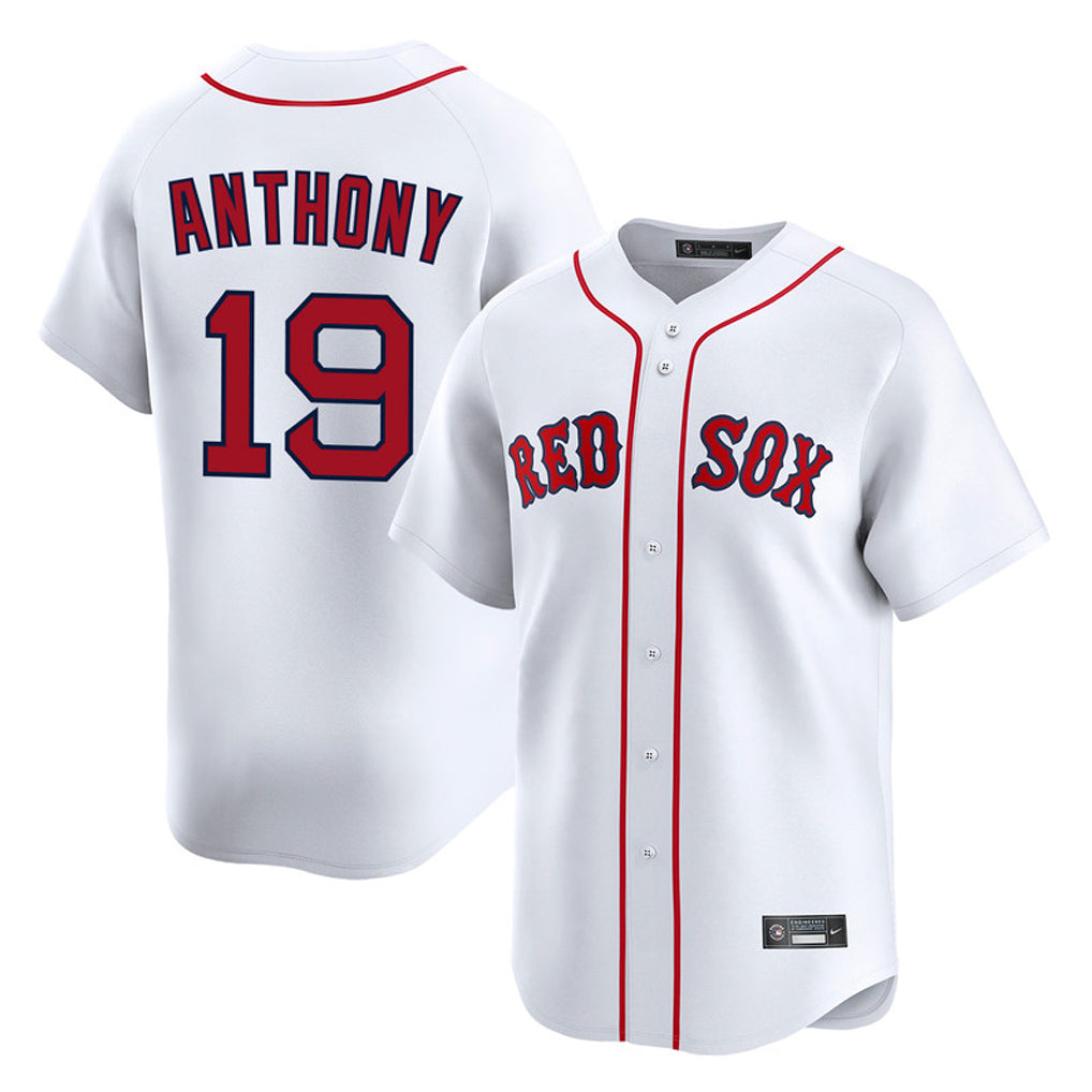 Davalo B.Red Sox #19 Roman Anthony Player White Limited Home Game Stitched Jerseys