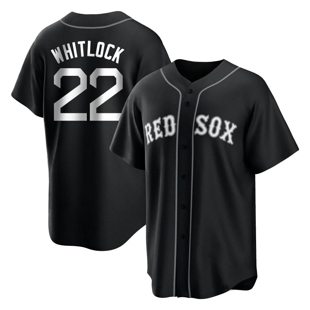 Davalo B.Red Sox #22 Garrett Whitlock Player Black Home Game Stitched Jerseys