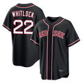 Davalo B.Red Sox #22 Garrett Whitlock Player Black Out Home Game Stitched Jerseys