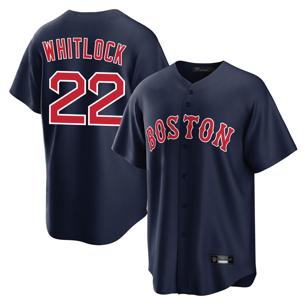 Davalo B.Red Sox #22 Garrett Whitlock Player Navy Home Game Stitched Jerseys