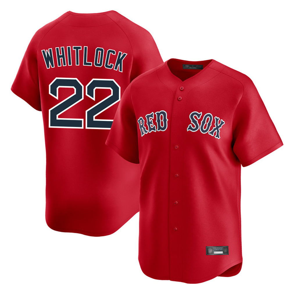 Davalo B.Red Sox #22 Garrett Whitlock Player Red Limited Home Game Stitched Jerseys