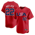 Davalo B.Red Sox #22 Garrett Whitlock Player Red USA World Classic Home Game Stitched Jerseys