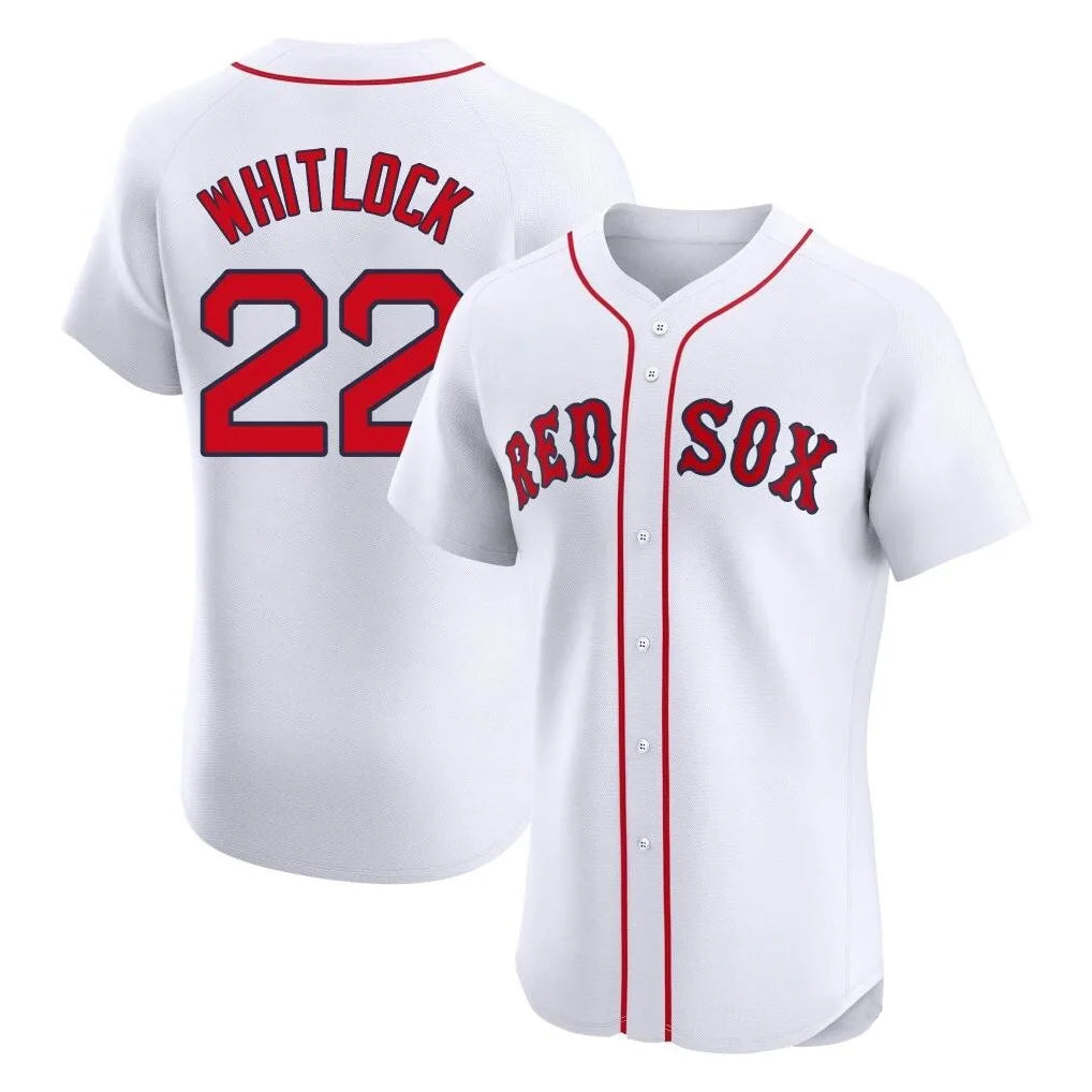 Davalo B.Red Sox #22 Garrett Whitlock Player White Limited Elite Home Game Stitched Jerseys