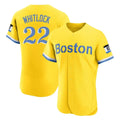 Davalo B.Red Sox #22 Garrett Whitlock Player Yellow Limited Elite Home Game Stitched Jerseys
