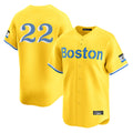 Davalo B.Red Sox #22 Garrett Whitlock Player Yellow Limited Home Game Stitched Jerseys