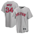 Davalo B.Red Sox #34 David Ortiz Player Gray Road Home Game Stitched Jerseys