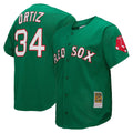 Davalo B.Red Sox #34 David Ortiz Player Green Mitchell & Ness Cooperstown Collection Mesh Home Stitched Jerseys