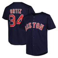Davalo B.Red Sox #34 David Ortiz Player Navy Mitchell & Ness Cooperstown Collection Mesh Home Stitched Jerseys