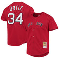 Davalo B.Red Sox #34 David Ortiz Player Red Mitchell & Ness Cooperstown Collection Home Stitched Jerseys