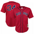 Davalo B.Red Sox #34 David Ortiz Player Red Mitchell & Ness Cooperstown Collection Mesh Home Stitched Jerseys