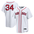 Davalo B.Red Sox #34 David Ortiz Player White Home Game Stitched Jerseys