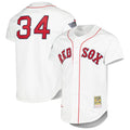 Davalo B.Red Sox #34 David Ortiz Player White Mitchell & Ness Cooperstown Collection Mesh Home Stitched Jerseys