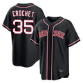 Davalo B.Red Sox #35 Garrett Crochet Player Black Out Home Game Stitched Jerseys