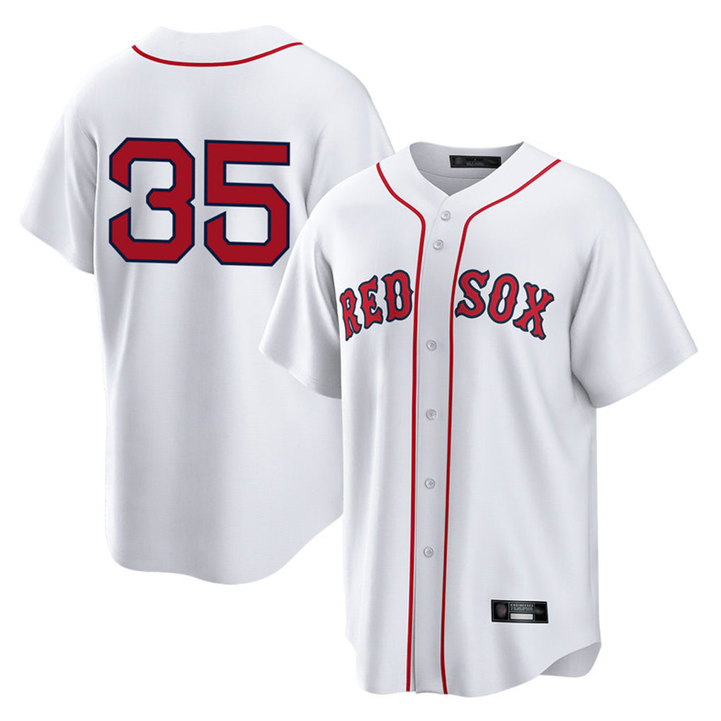 Davalo B.Red Sox #35 Garrett Crochet Player White Home Game Stitched Jerseys