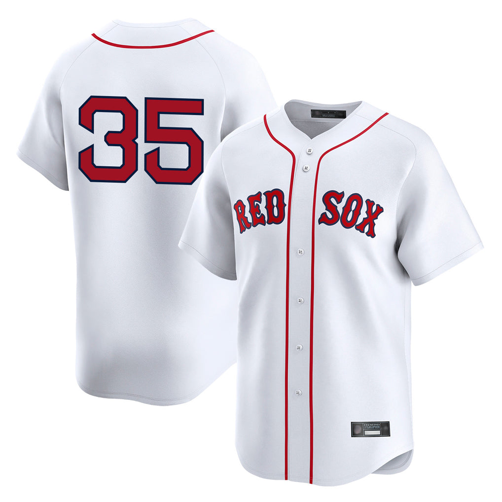 Davalo B.Red Sox #35 Garrett Crochet Player White Limited Home Game Stitched Jerseys