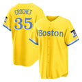 Davalo B.Red Sox #35 Garrett Crochet Player Yellow Home Game Stitched Jerseys