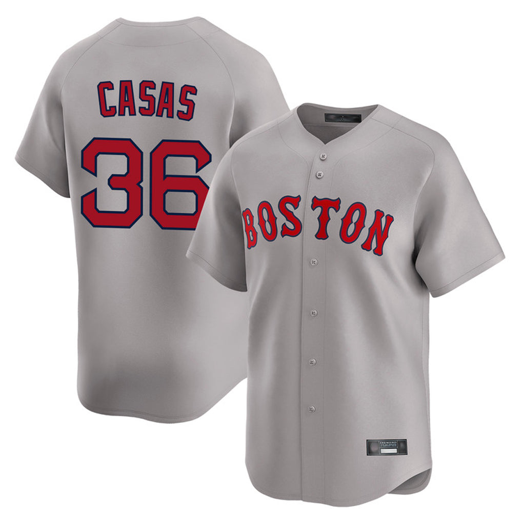 Davalo B.Red Sox #36 Triston Casas Player Gray Road Limited Home Game Stitched Jersey
