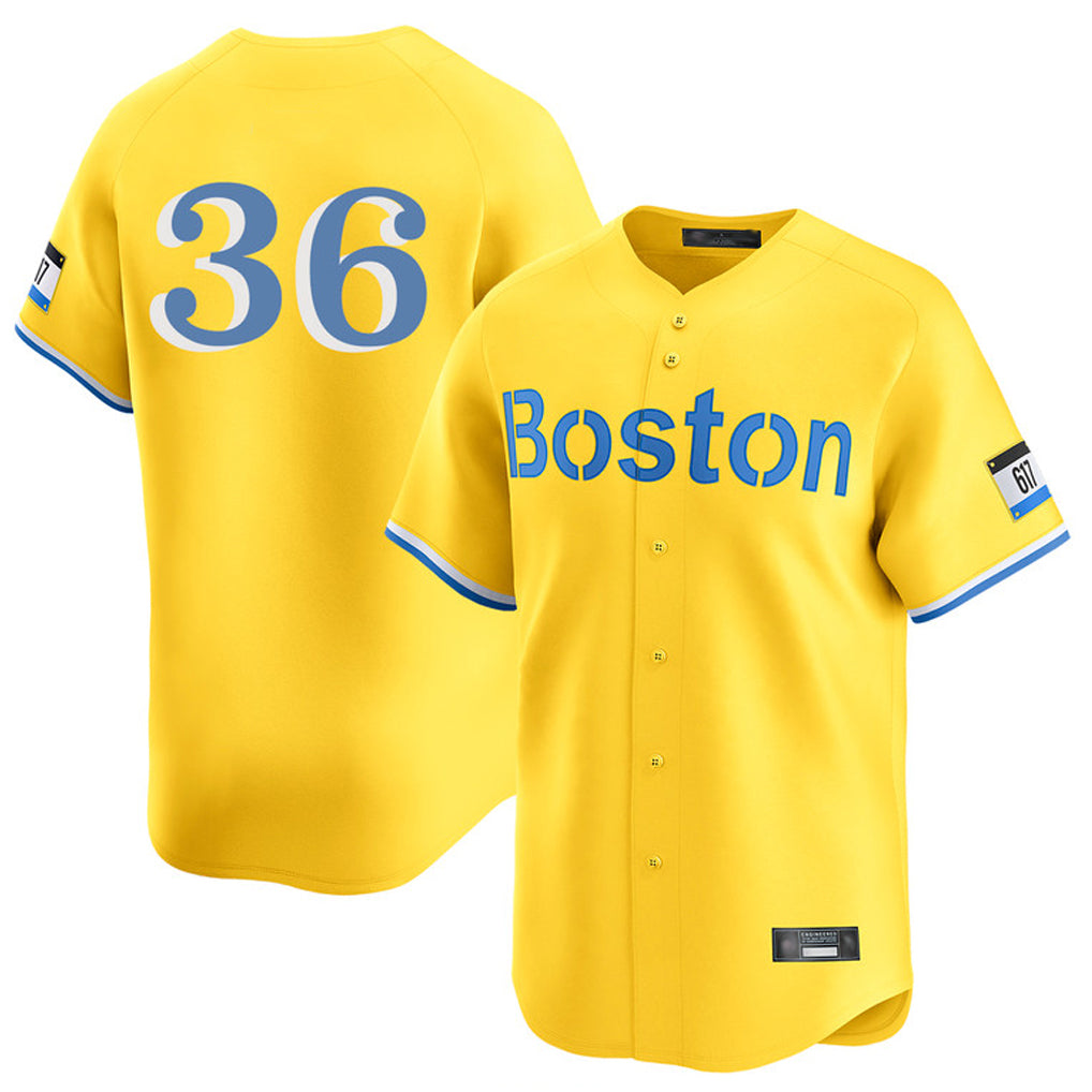 Davalo B.Red Sox #36 Triston Casas Player Yellow Limited Home Game Stitched Jersey