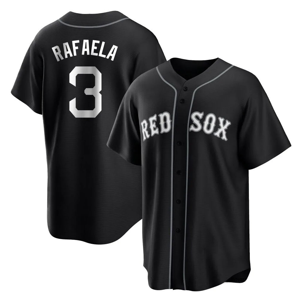 Davalo B.Red Sox #3 Ceddanne Rafaela Player Black Home Game Stitched Jerseys