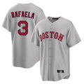 Davalo B.Red Sox #3 Ceddanne Rafaela Player Gray Road Home Game Stitched Jersey