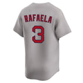 Davalo B.Red Sox #3 Ceddanne Rafaela Player Gray Road Limited Home Game Stitched Jerseys