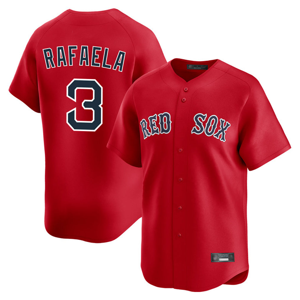 Davalo B.Red Sox #3 Ceddanne Rafaela Player Red Limited Home Game Stitched Jersey