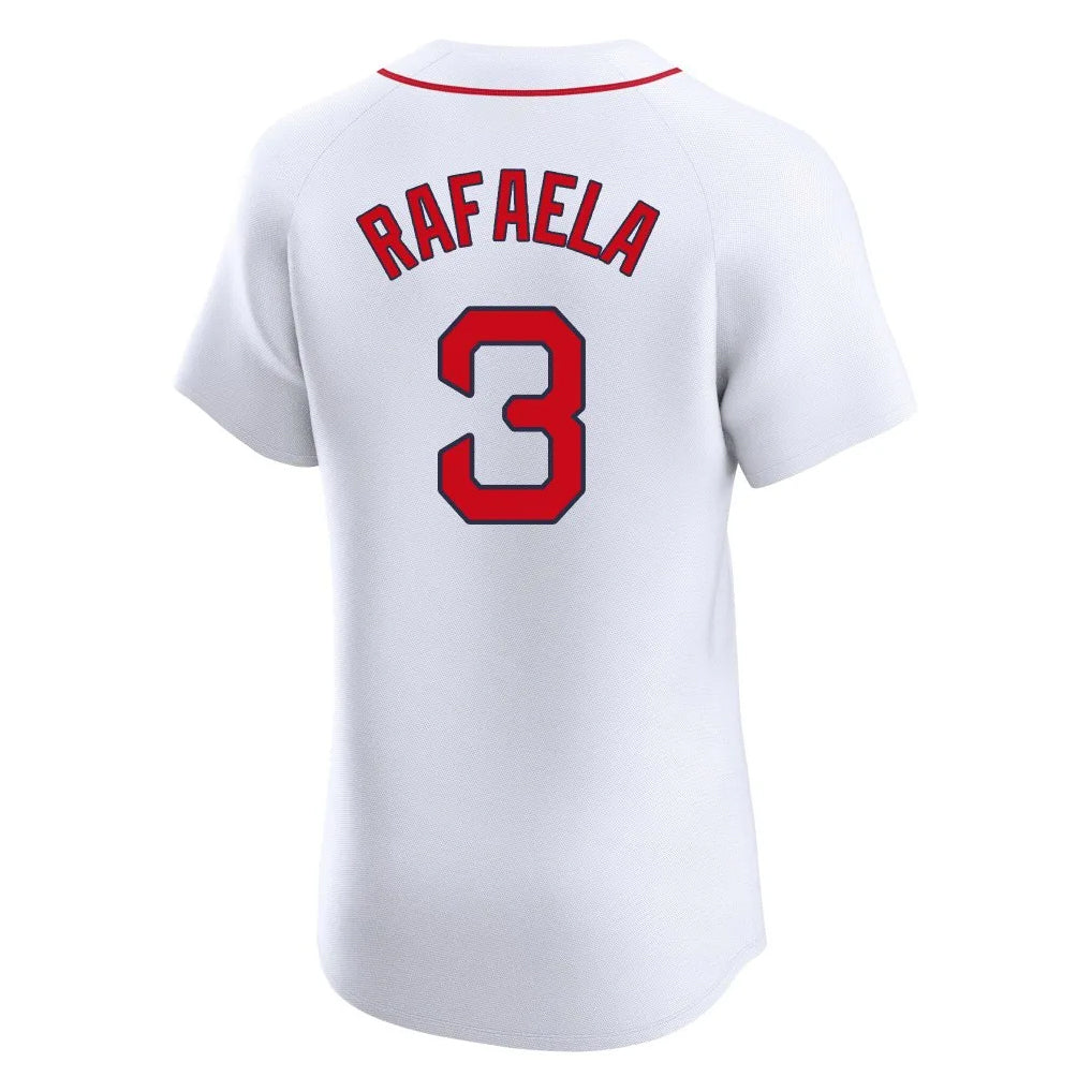 Davalo B.Red Sox #3 Ceddanne Rafaela Player White Limited Elite Home Game Stitched Jerseys