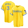 Davalo B.Red Sox #3 Ceddanne Rafaela Player Yellow Home Game Stitched Jersey