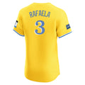 Davalo B.Red Sox #3 Ceddanne Rafaela Player Yellow Limited Elite Home Game Stitched Jerseys