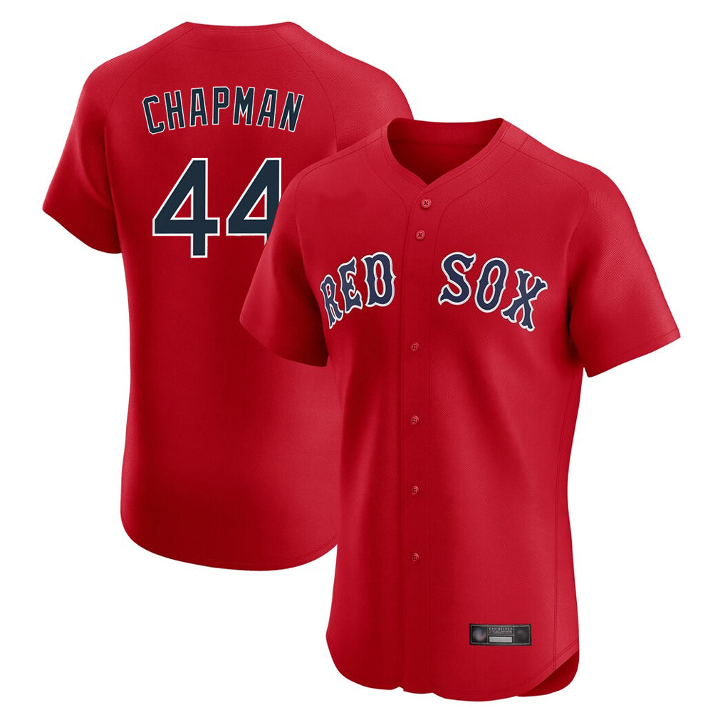 Davalo B.Red Sox #44 Aroldis Chapman Player Red Limited Elite Home Game Stitched Jerseys