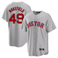 Davalo B.Red Sox #49 Tim Wakefield Player Gray Road Home Game Stitched Jerseys