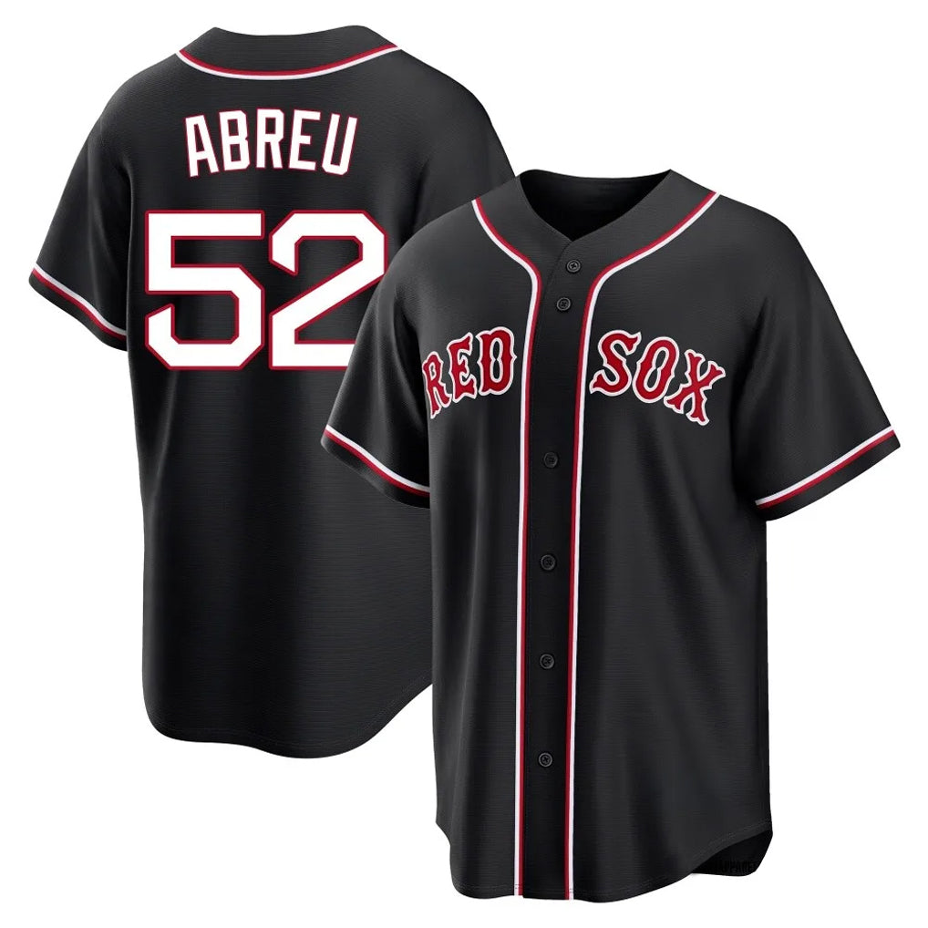 Davalo B.Red Sox #52 Wilyer Abreu Player Black Out Home Game Stitched Jerseys