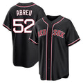 Davalo B.Red Sox #52 Wilyer Abreu Player Black Out Home Game Stitched Jerseys