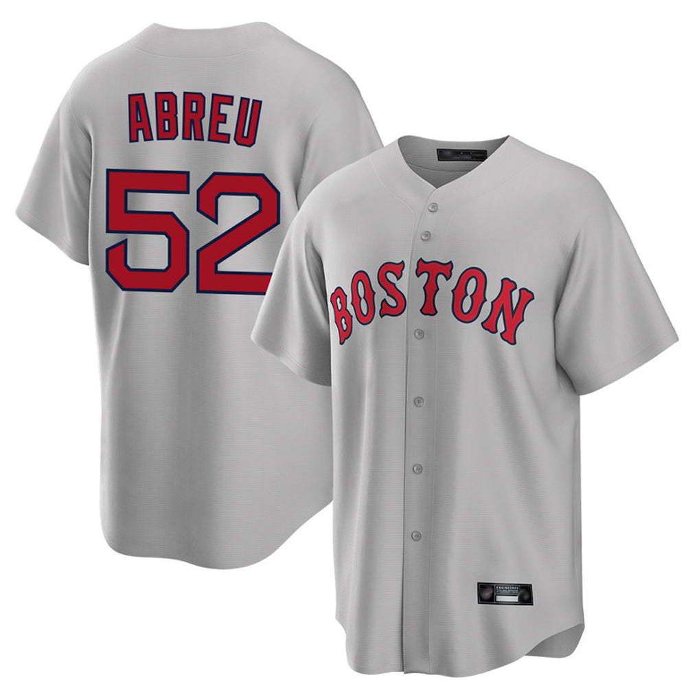 Davalo B.Red Sox #52 Wilyer Abreu Player Gray Road Home Game Stitched Jerseys