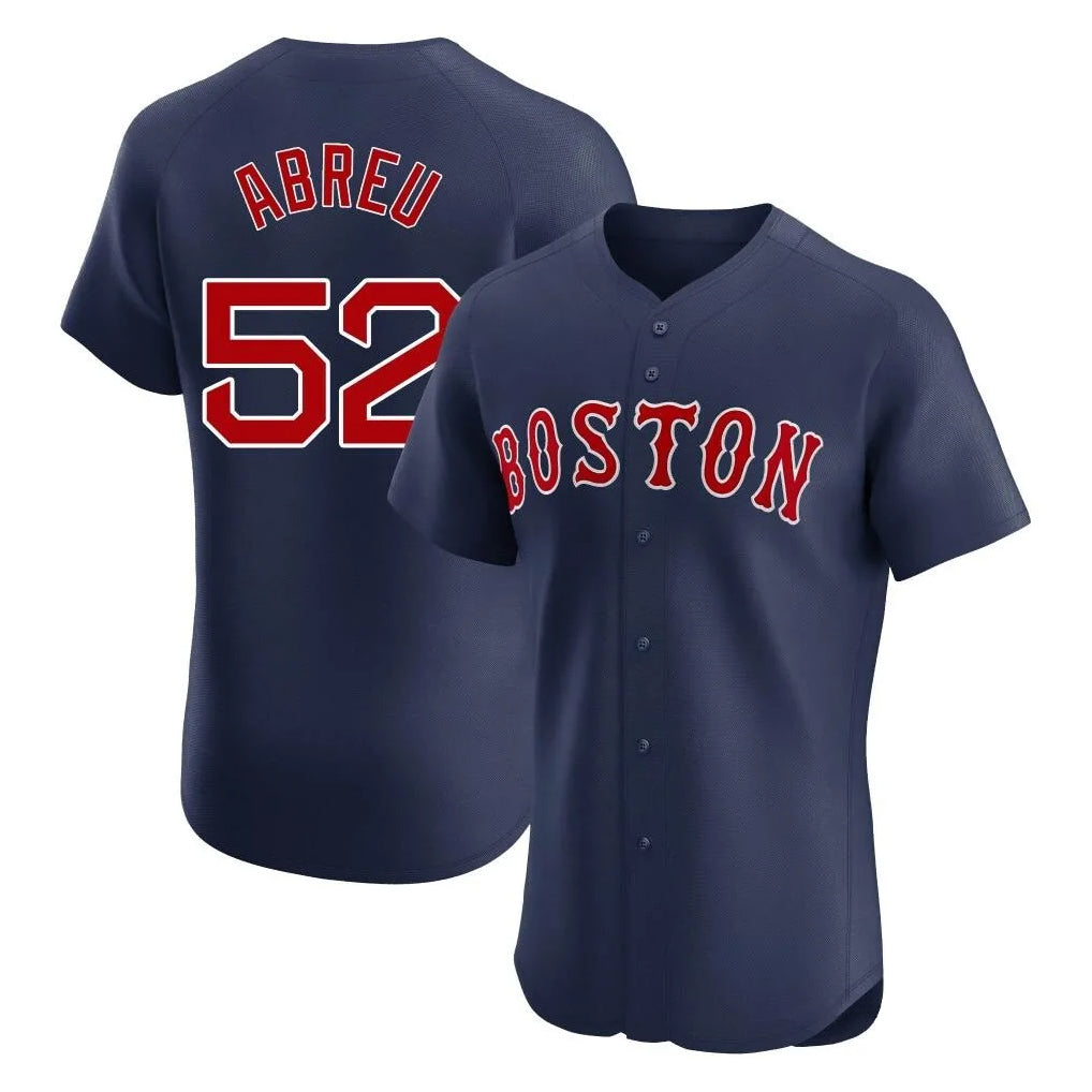 Davalo B.Red Sox #52 Wilyer Abreu Player Navy Limited Elite Home Game Stitched Jerseys