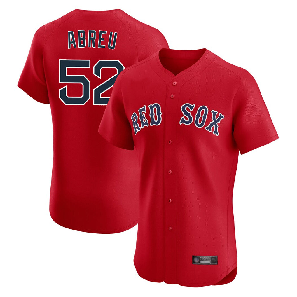 Davalo B.Red Sox #52 Wilyer Abreu Player Red Limited Elite Home Game Stitched Jerseys