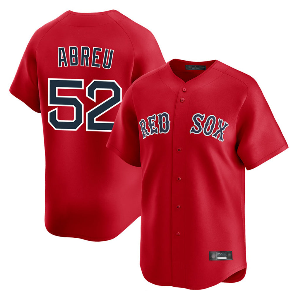 Davalo B.Red Sox #52 Wilyer Abreu Player Red Limited Home Game Stitched Jerseys