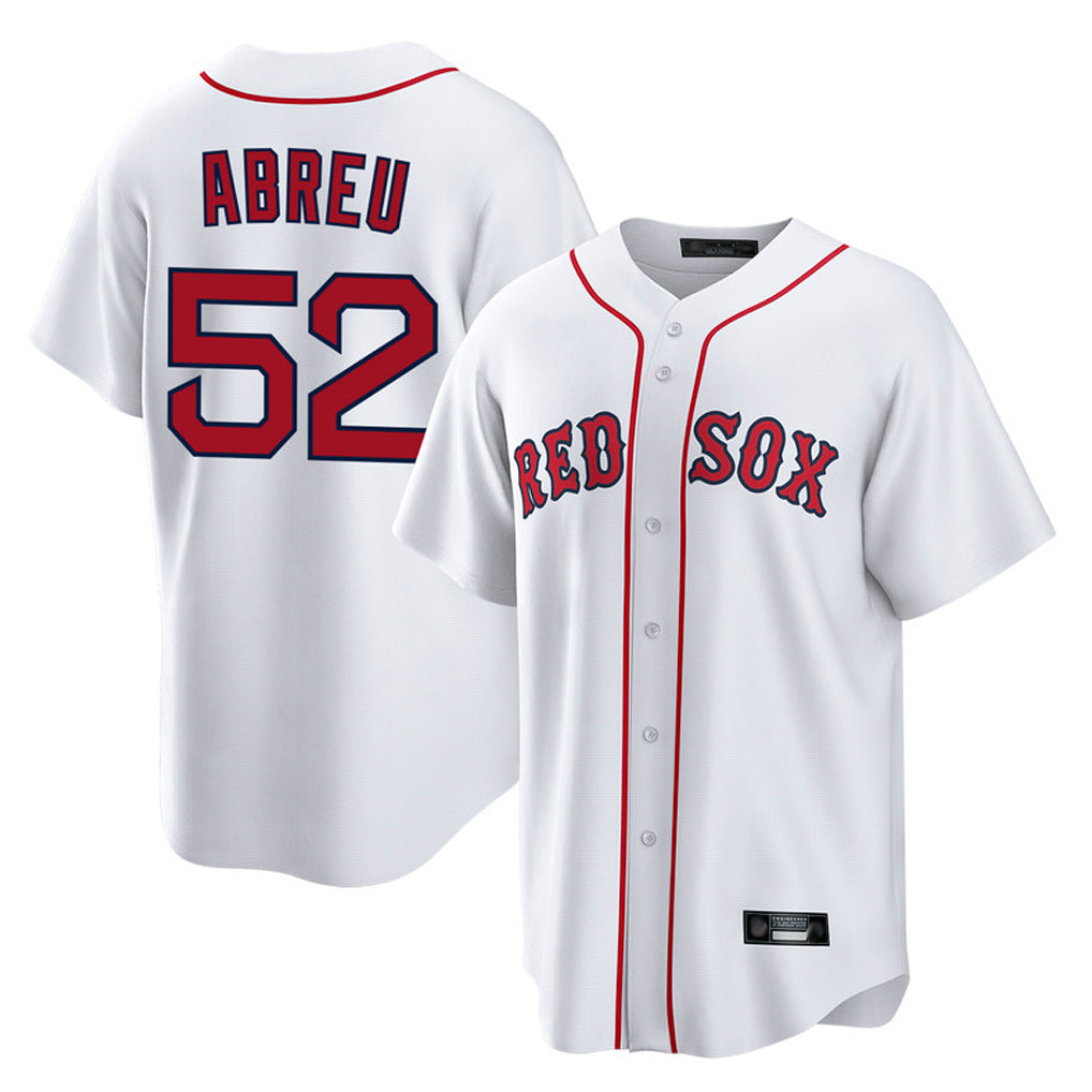Davalo B.Red Sox #52 Wilyer Abreu Player White Home Game Stitched Jerseys