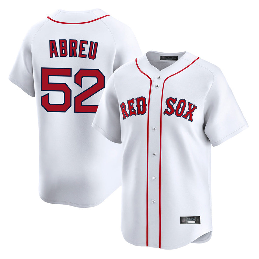 Davalo B.Red Sox #52 Wilyer Abreu Player White Limited Home Game Stitched Jerseys