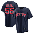 Davalo B.Red Sox #55 Ranger Su¡§¡érez Player Navy Home Game Stitched Jerseys