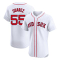 Davalo B.Red Sox #55 Ranger Su¡§¡érez Player White Limited Elite Home Game Stitched Jerseys