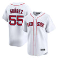 Davalo B.Red Sox #55 Ranger Su¡§¡érez Player White Limited Home Game Stitched Jerseys