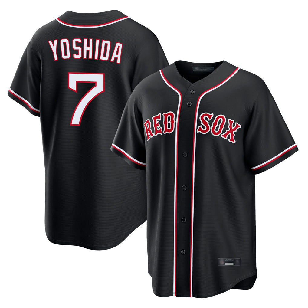 Davalo B.Red Sox #7 Masataka Yoshida Player Black Out Home Game Stitched Jerseys
