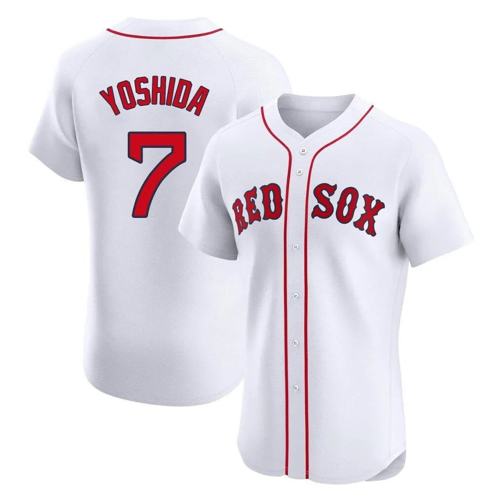 Davalo B.Red Sox #7 Masataka Yoshida Player White Limited Elite Home Game Stitched Jersey