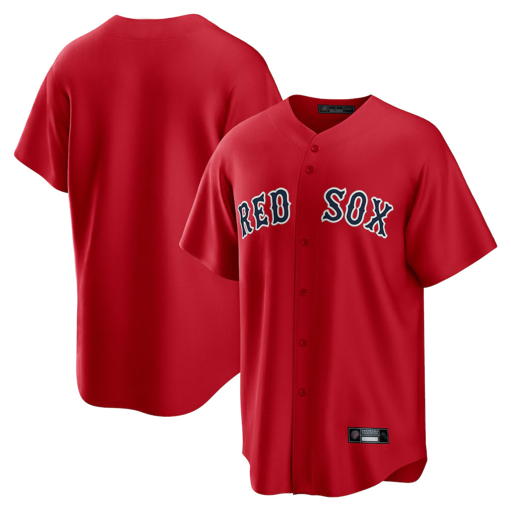 Davalo B.Red Sox Blank Player Red Home Game Stitched Jerseys