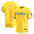 Davalo B.Red Sox Blank Player Yellow Limited Home Game Stitched Jerseys